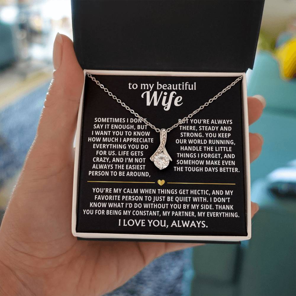 To My Wife Alluring Beauty Necklace Gift