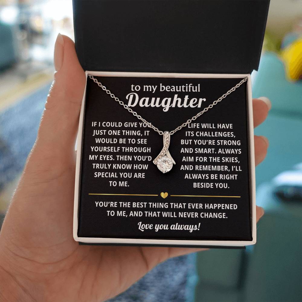 To My Daughter Alluring Beauty Necklace Gift