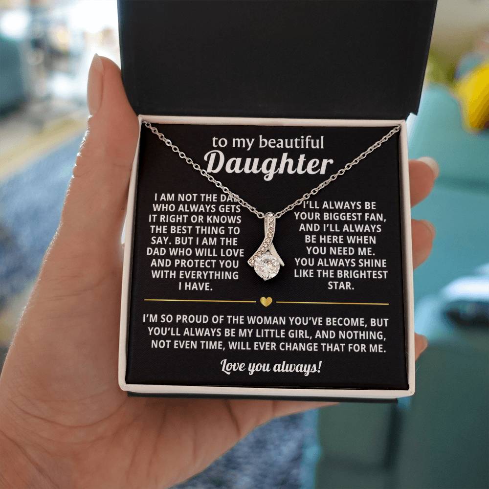 To My Daughter Alluring Beauty Necklace Gift