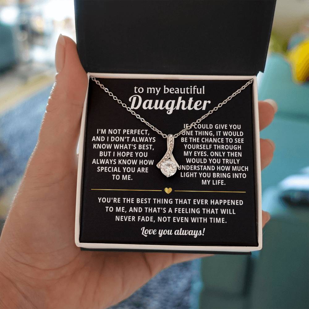 To My Daughter Alluring Beauty Necklace Gift