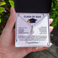 Class of 2025 Petite Ribbon Necklace Gift-[Heartfelt Family Gift]