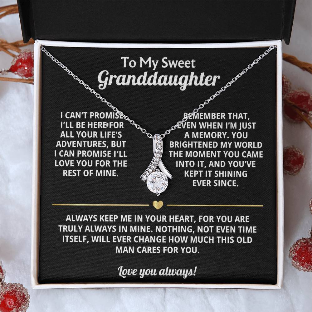 Granddaughter Petite Ribbon Necklace