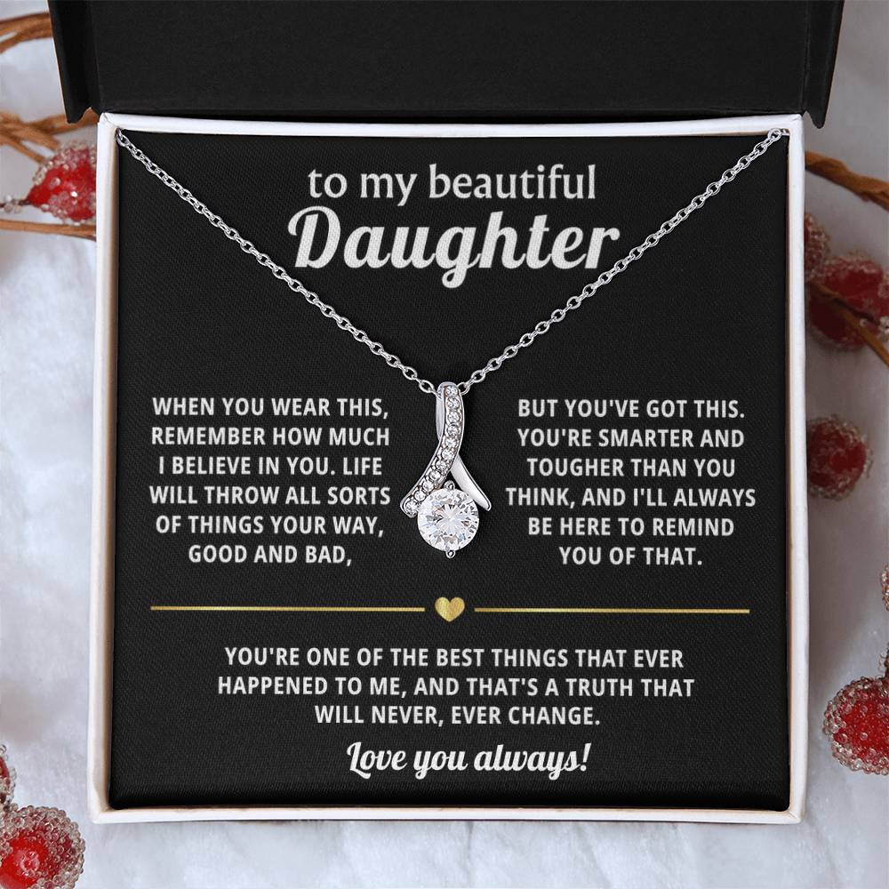 To My Daughter Alluring Beauty Necklace Gift