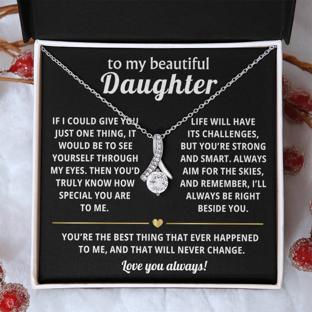 To My Daughter Alluring Beauty Necklace Gift