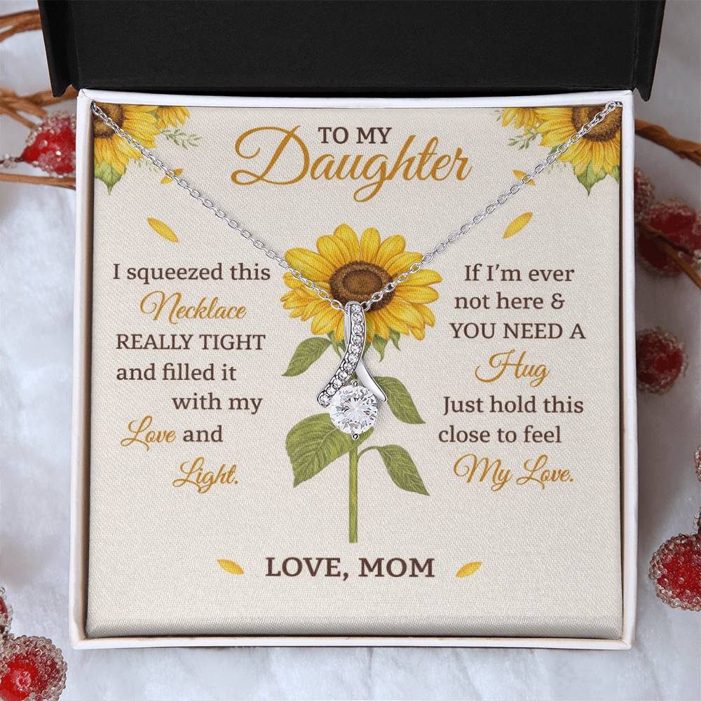 Daughter Alluring Beauty Sunflower  Necklace Gift