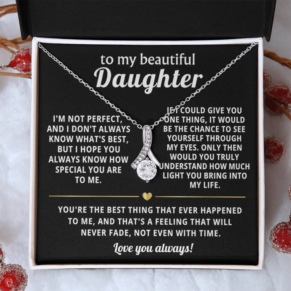 To My Daughter Alluring Beauty Necklace Gift