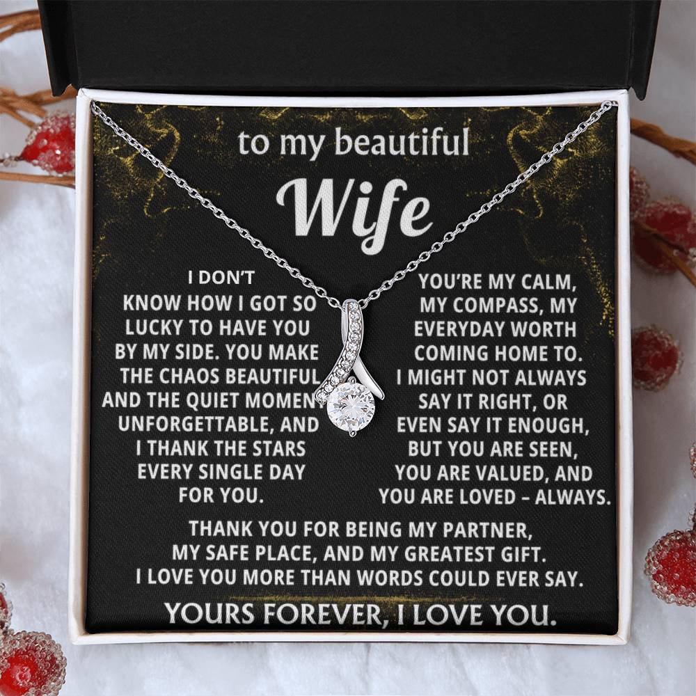 To My Wife Alluring Beauty Necklace Gift