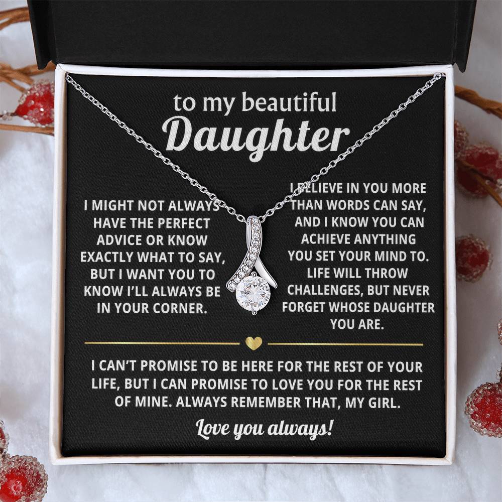 To My Daughter Alluring Beauty Necklace Gift