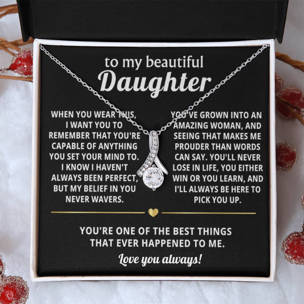 To My Daughter Alluring Beauty Necklace Gift