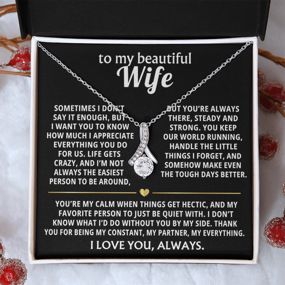 To My Wife Alluring Beauty Necklace Gift