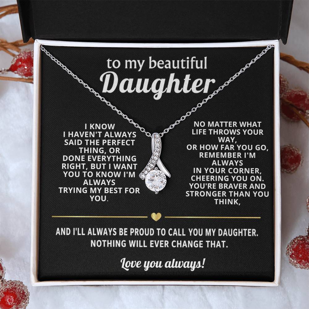 To My Daughter Alluring Beauty Necklace Gift