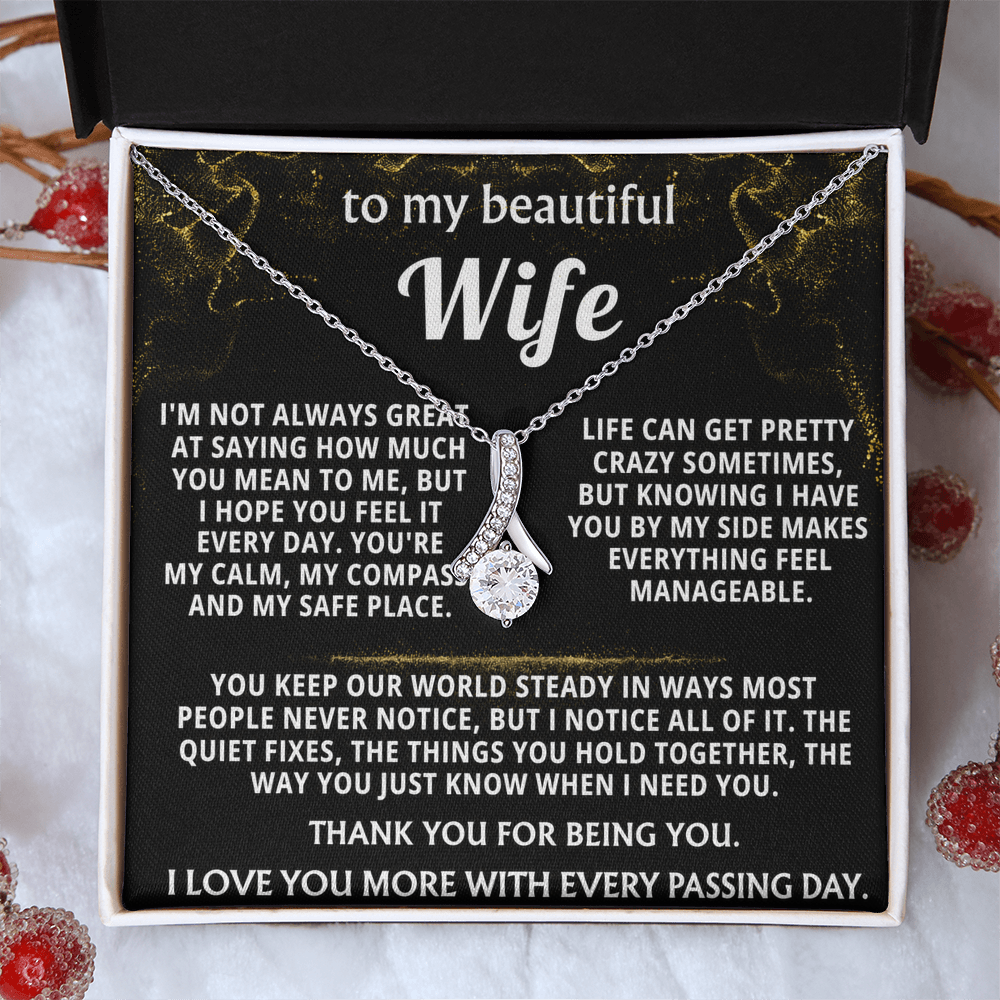 To My Wife Alluring Beauty Necklace Gift