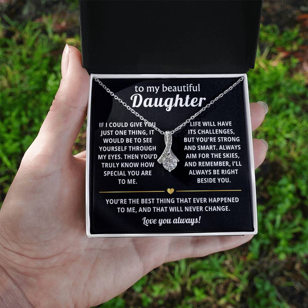 To My Daughter Alluring Beauty Necklace Gift