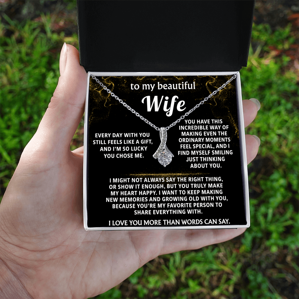 To My Wife Alluring Beauty Necklace Gift