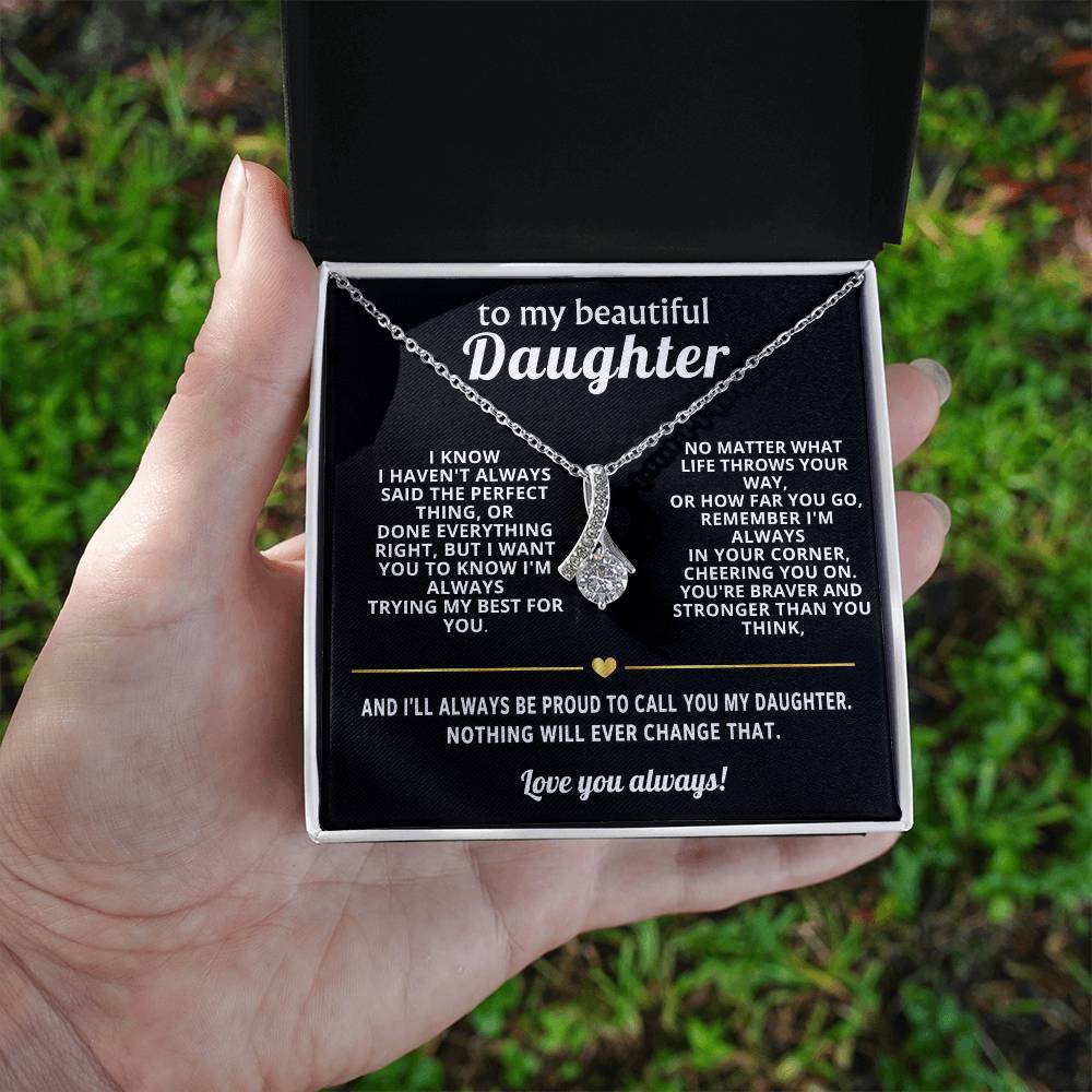 To My Daughter Alluring Beauty Necklace Gift