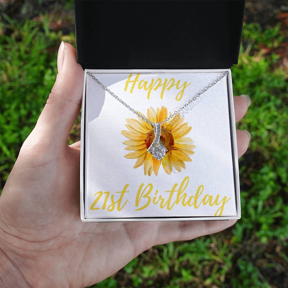 Happy 21st Birthday Alluring Beauty Necklace-[Heartfelt Family Gift]