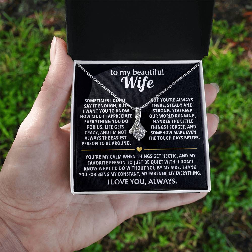 To My Wife Alluring Beauty Necklace Gift