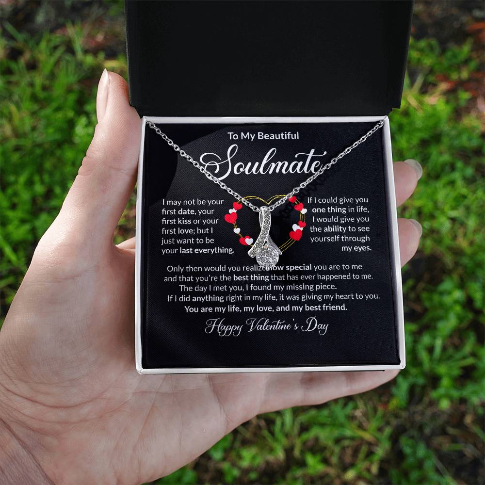 To My Soulmate Valentine's Day Alluring Beauty Necklace Gift