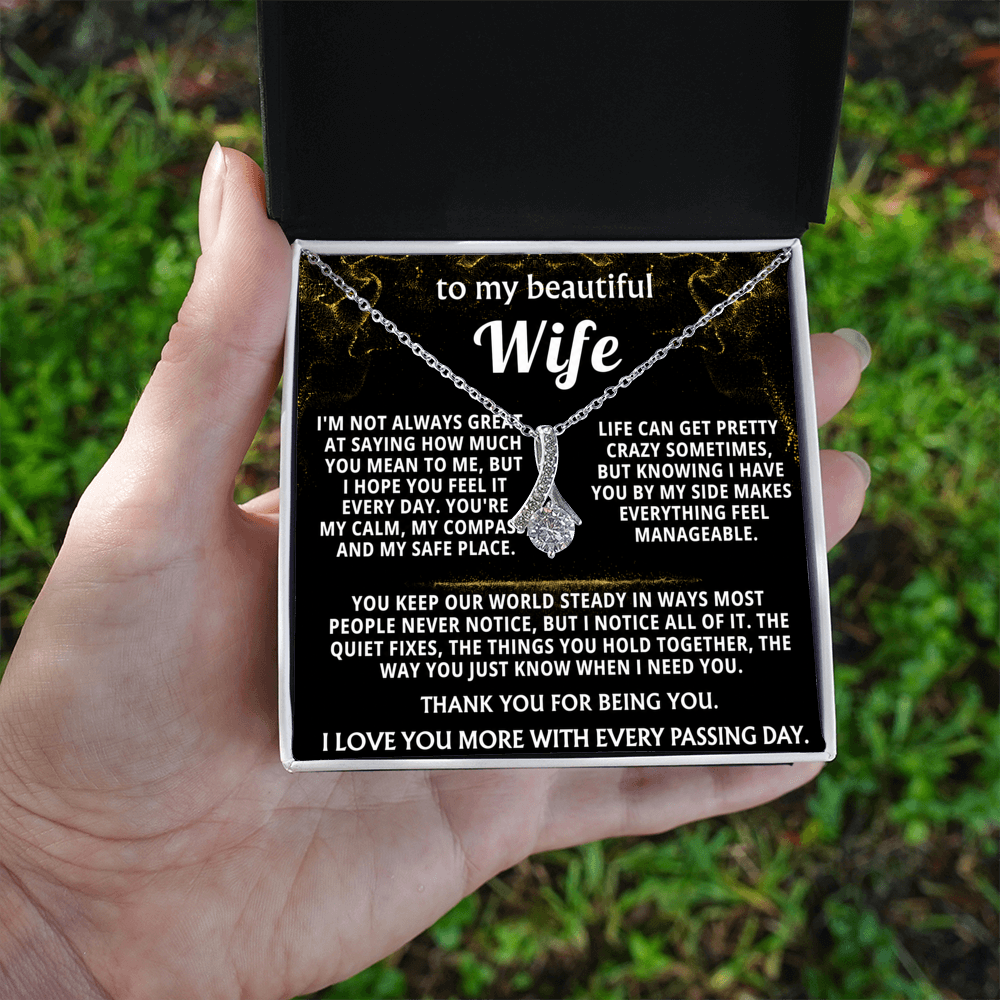 To My Wife Alluring Beauty Necklace Gift