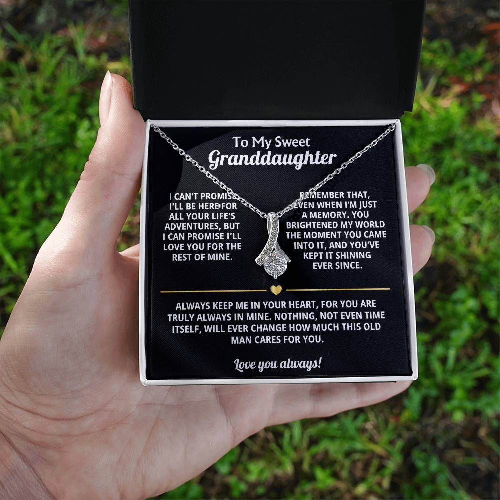 Granddaughter Petite Ribbon Necklace