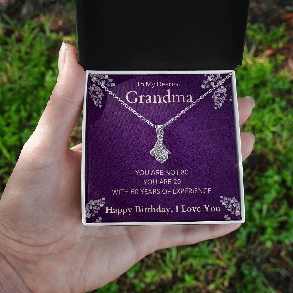 Grandma 80th Birthday Alluring Beauty Necklace-[Heartfelt Family Gift]