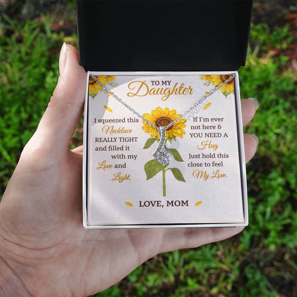 Daughter Alluring Beauty Sunflower  Necklace Gift