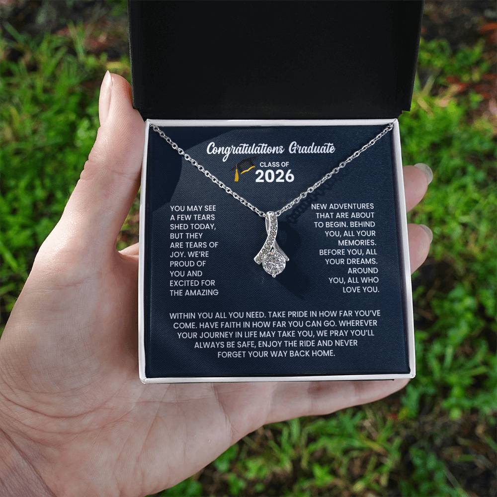 Class of 2026 Necklace - Petite Ribbon