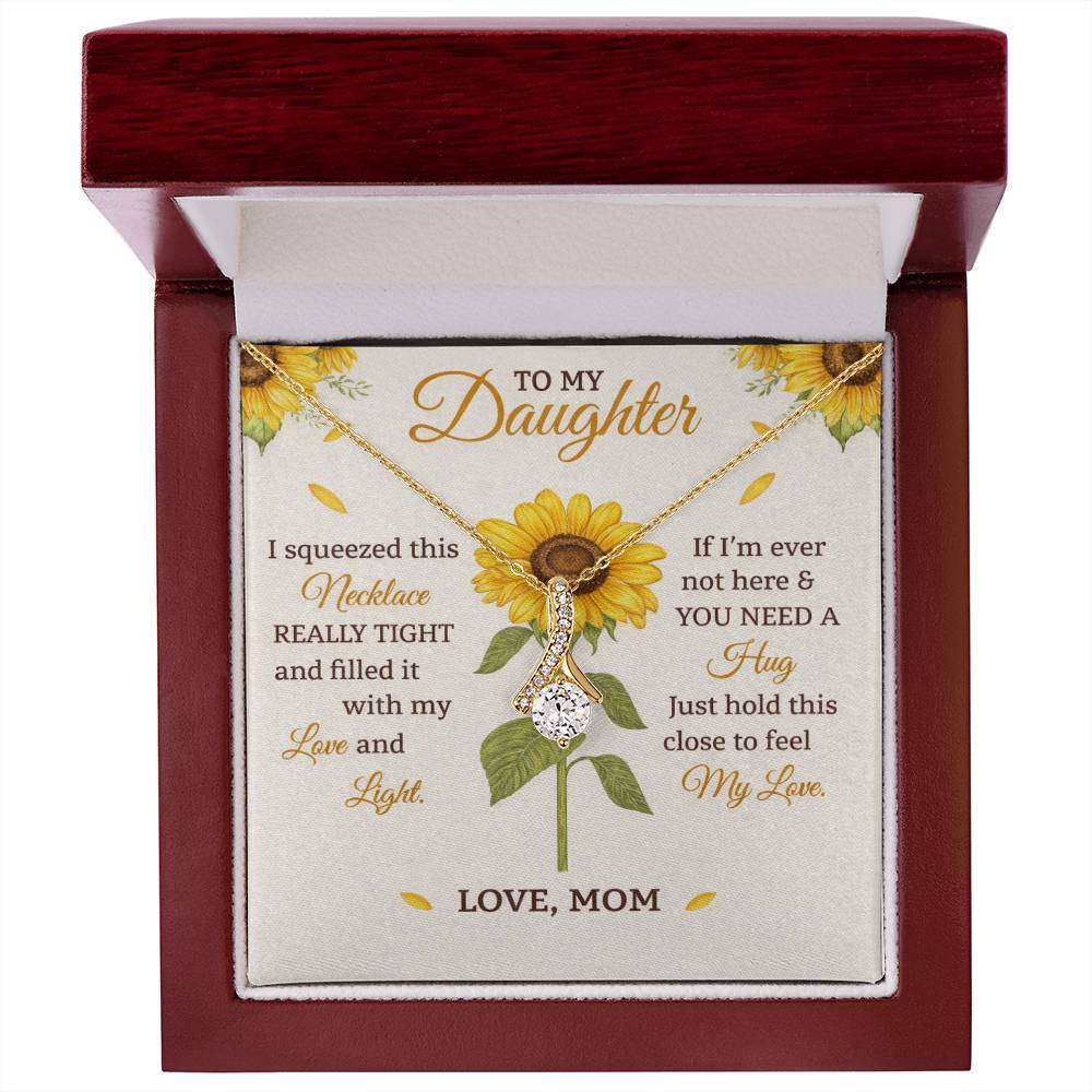 Daughter Alluring Beauty Sunflower  Necklace Gift