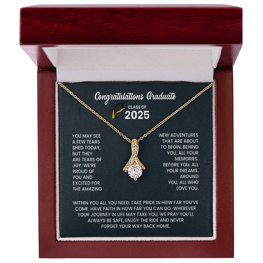 Class of 2026 Graduation Necklace  Gift Petite Ribbon