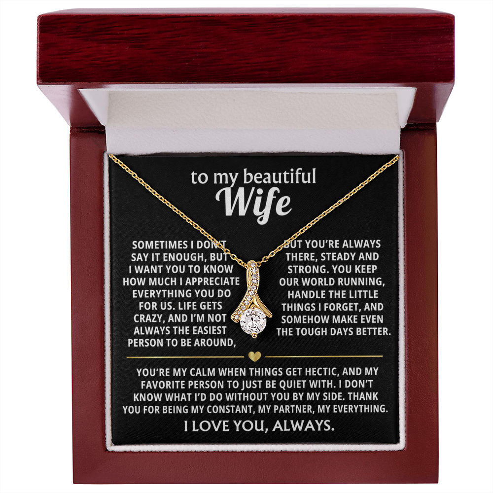 To My Wife Alluring Beauty Necklace Gift