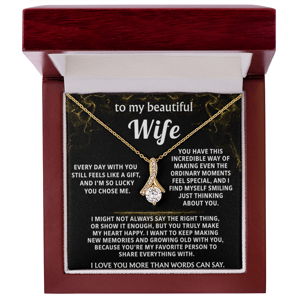 To My Wife Alluring Beauty Necklace Gift