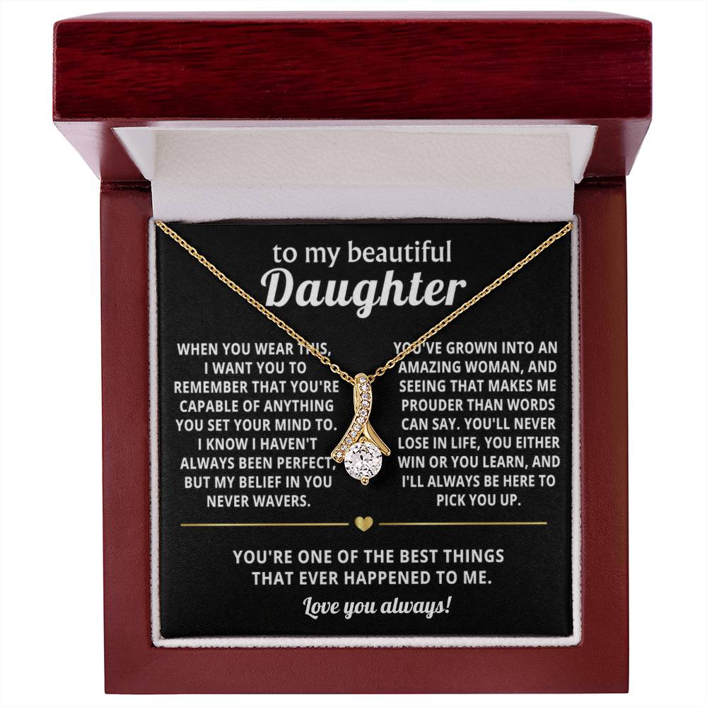 To My Daughter Alluring Beauty Necklace Gift