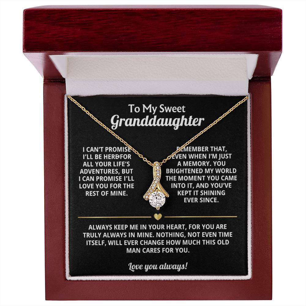 Granddaughter Petite Ribbon Necklace