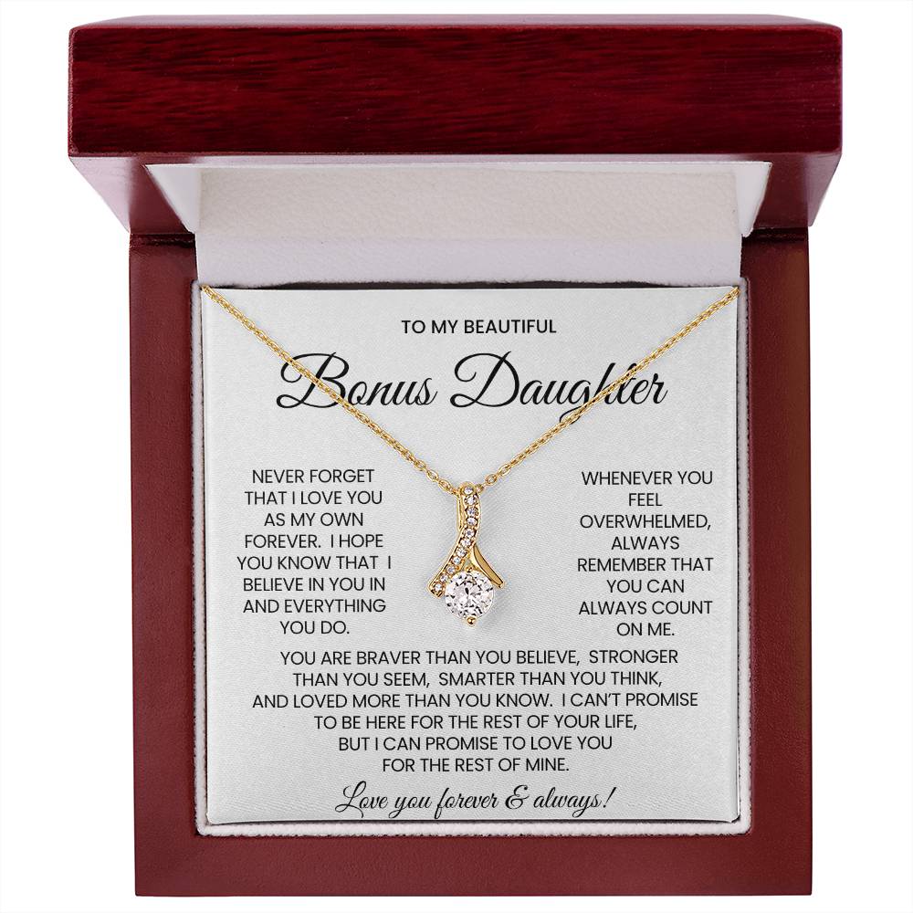 Bonus Daughter Alluring Beauty Necklace Gift