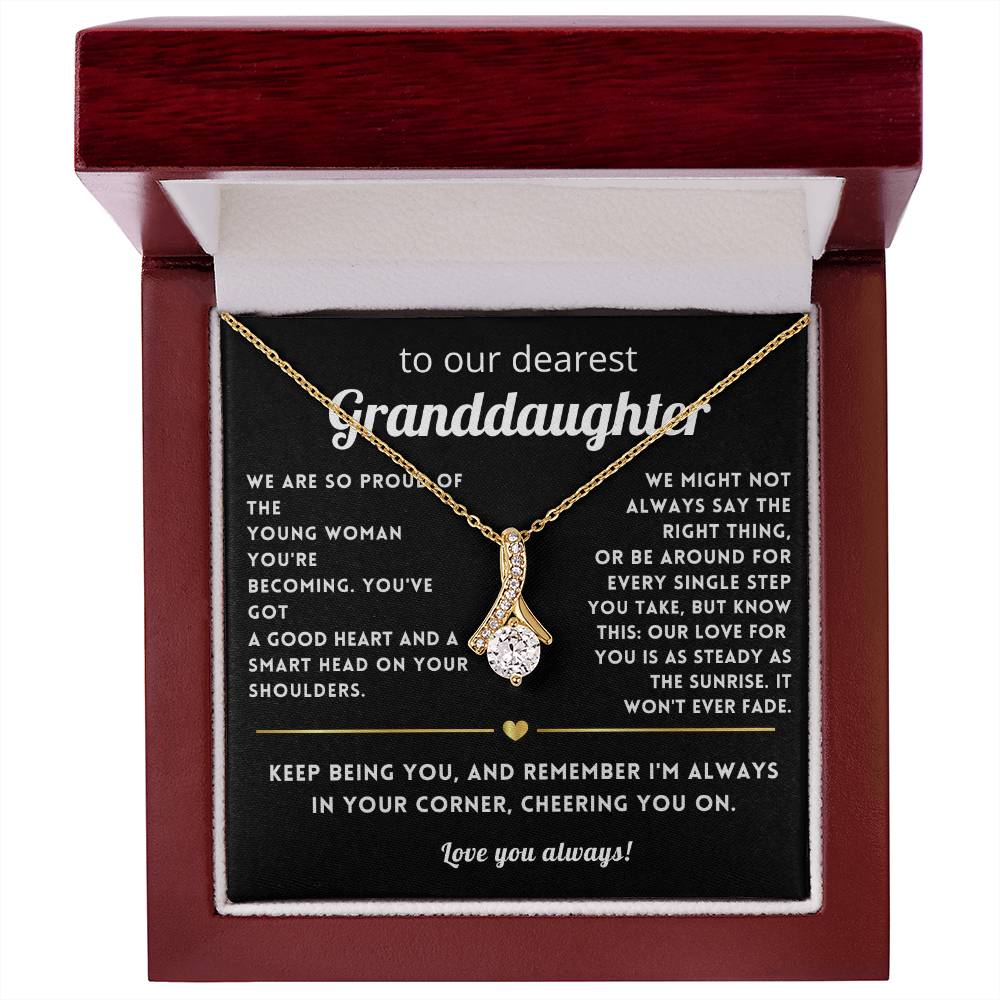 Granddaughter Petite Ribbon Necklace