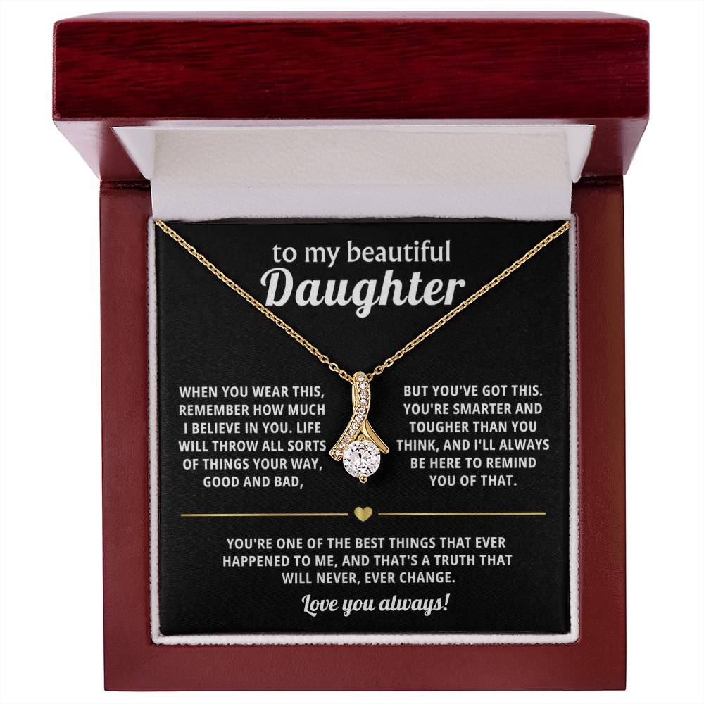 To My Daughter Alluring Beauty Necklace Gift