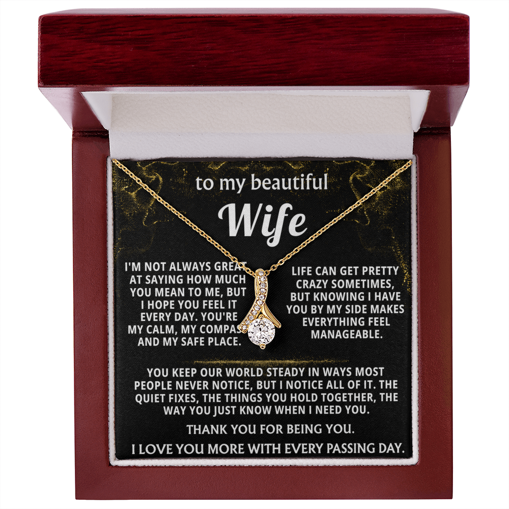 To My Wife Alluring Beauty Necklace Gift