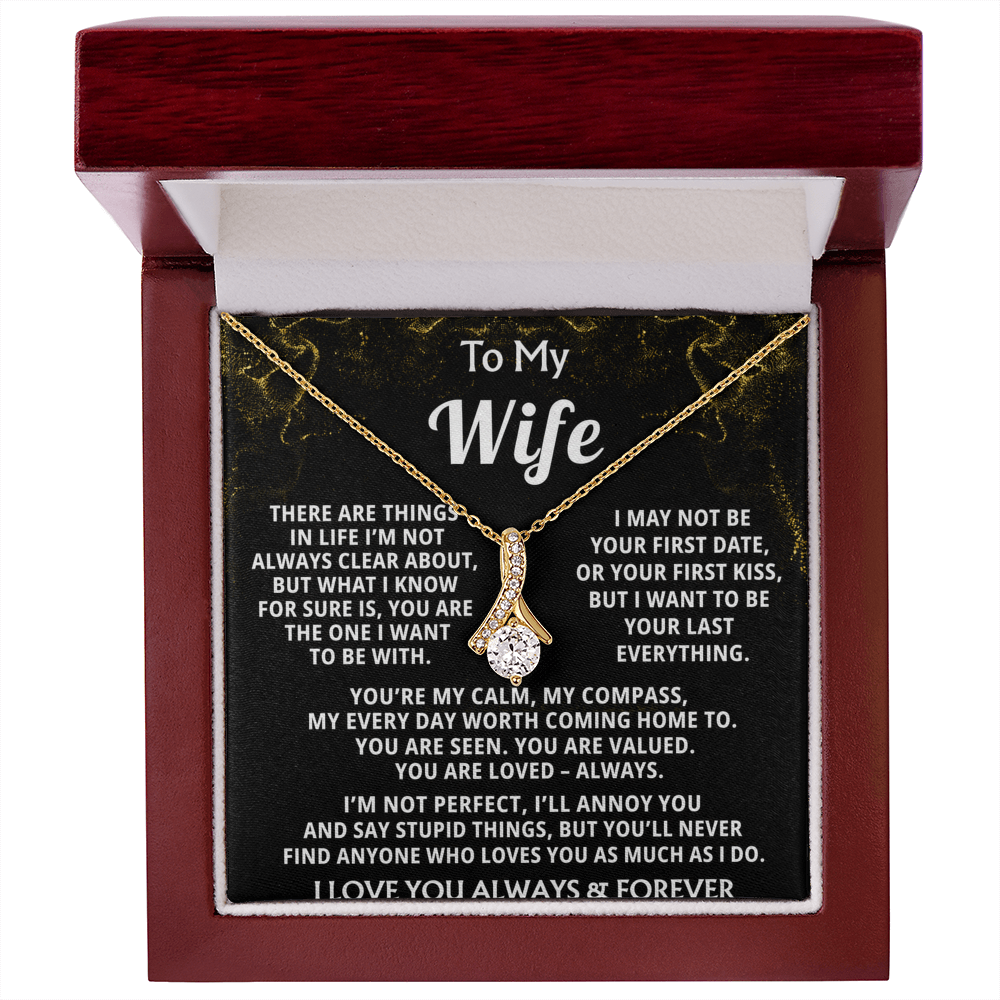 To My Wife Alluring Beauty Necklace Gift
