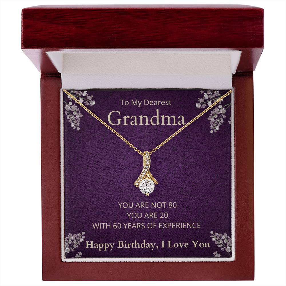Grandma 80th Birthday Alluring Beauty Necklace-[Heartfelt Family Gift]