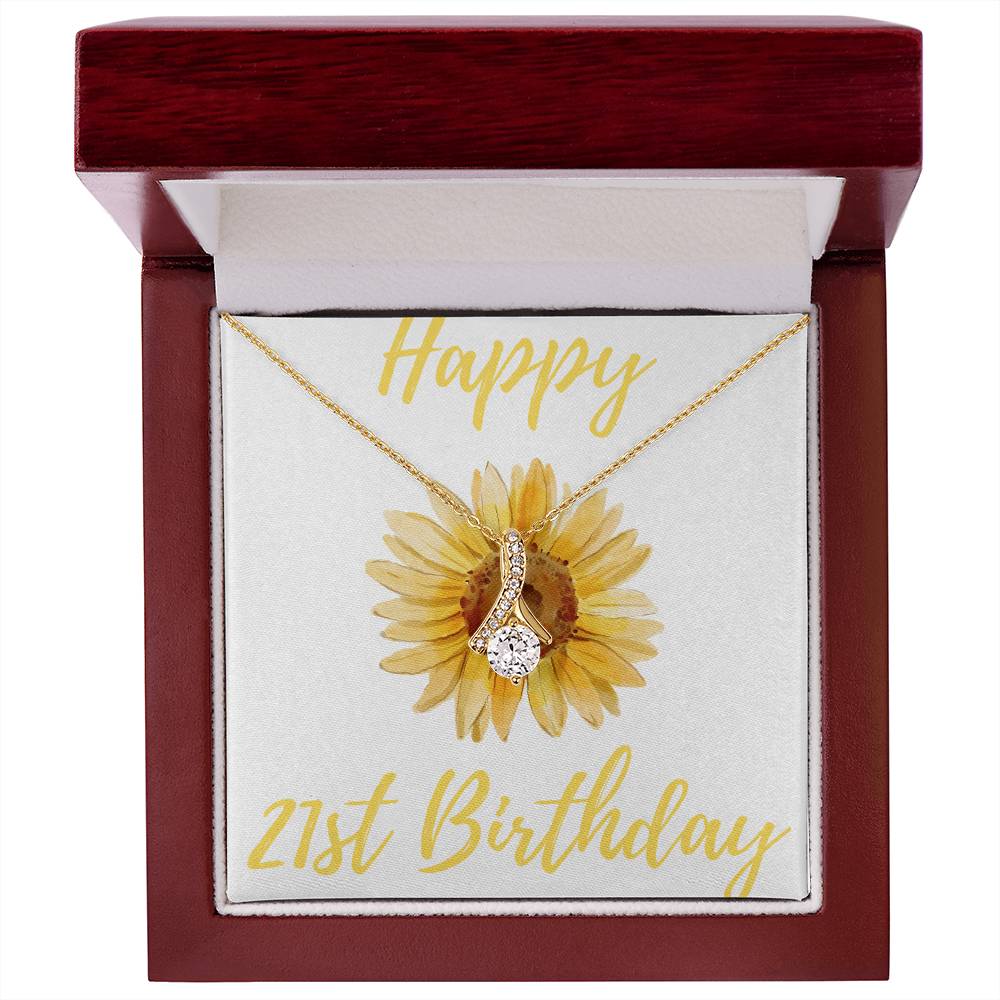 Happy 21st Birthday Alluring Beauty Necklace-[Heartfelt Family Gift]