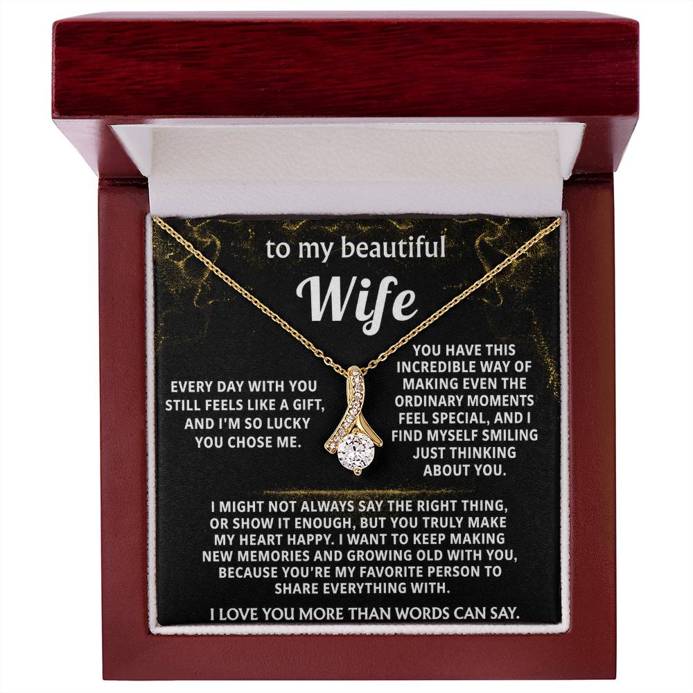 To My Wife Alluring Beauty Necklace Gift