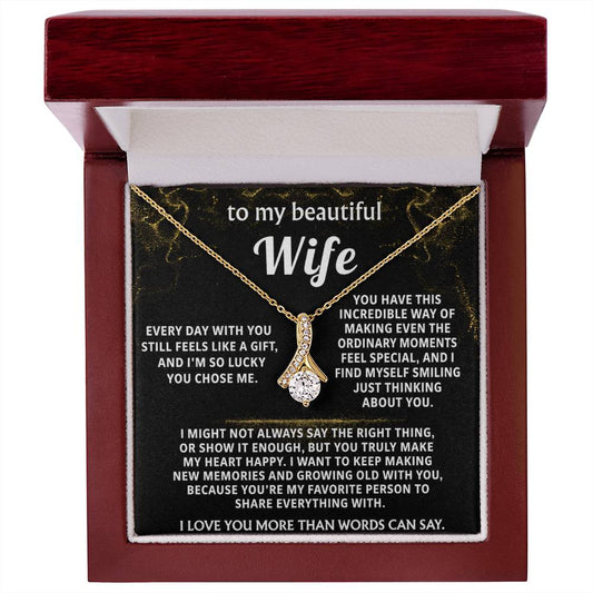 To My Wife Alluring Beauty Necklace Gift