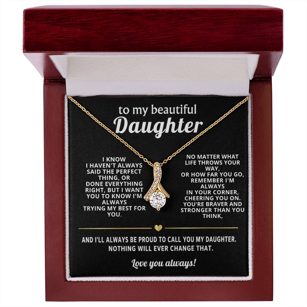 To My Daughter Alluring Beauty Necklace Gift