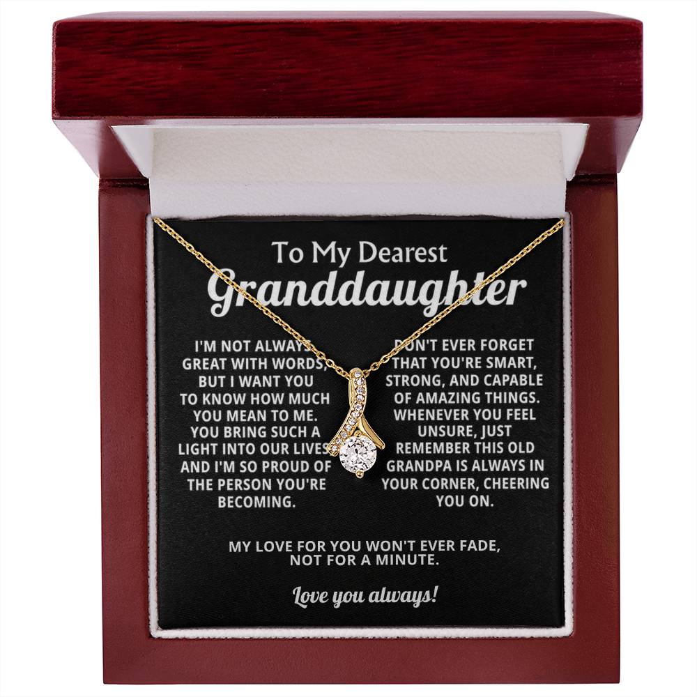 Granddaughter Petite Ribbon Necklace
