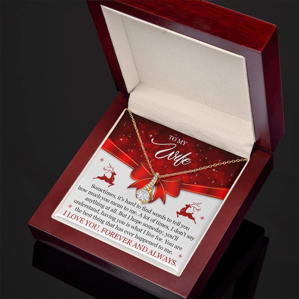 Christmas Gift for Wife To My Wife Necklace Elegant and Meaningful-[Heartfelt Family Gift]
