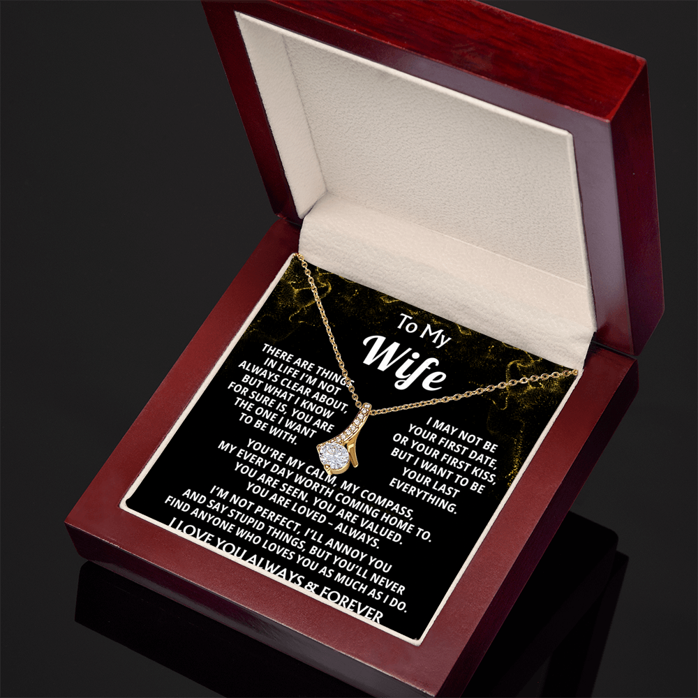 To My Wife Alluring Beauty Necklace Gift