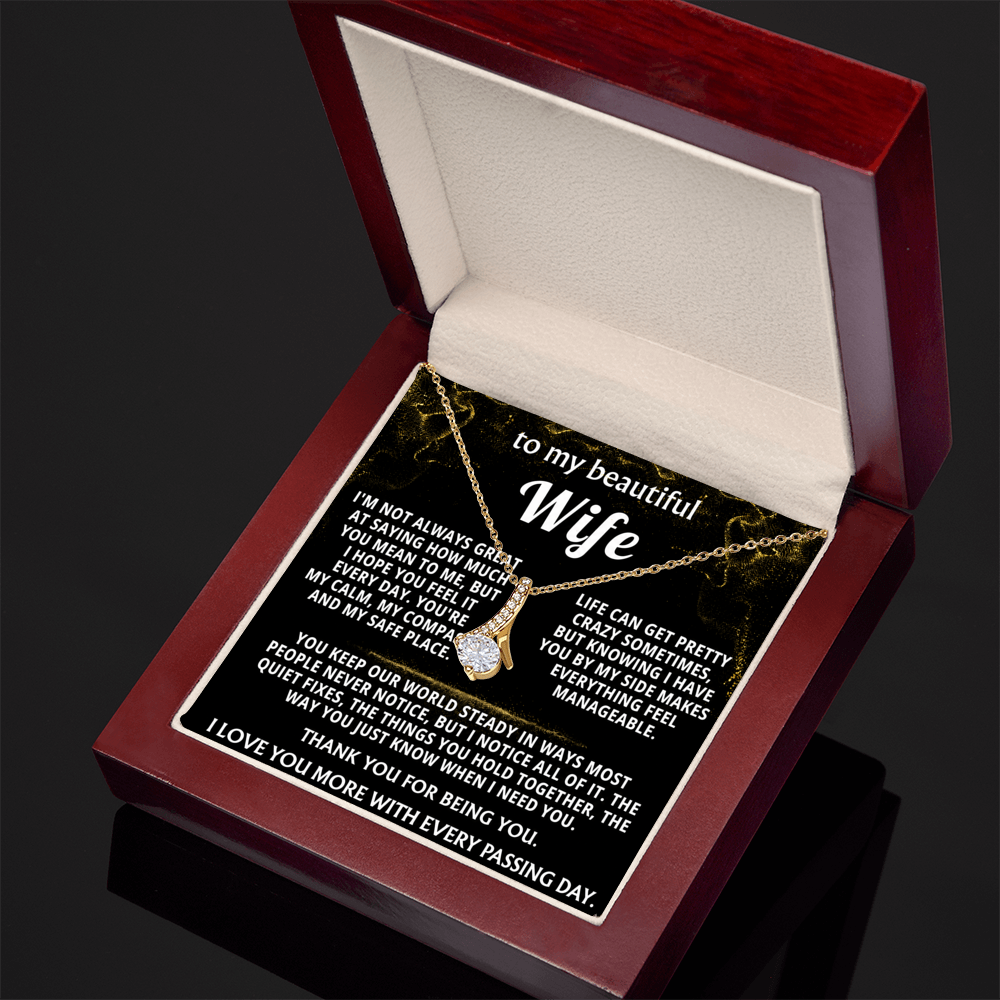 To My Wife Alluring Beauty Necklace Gift