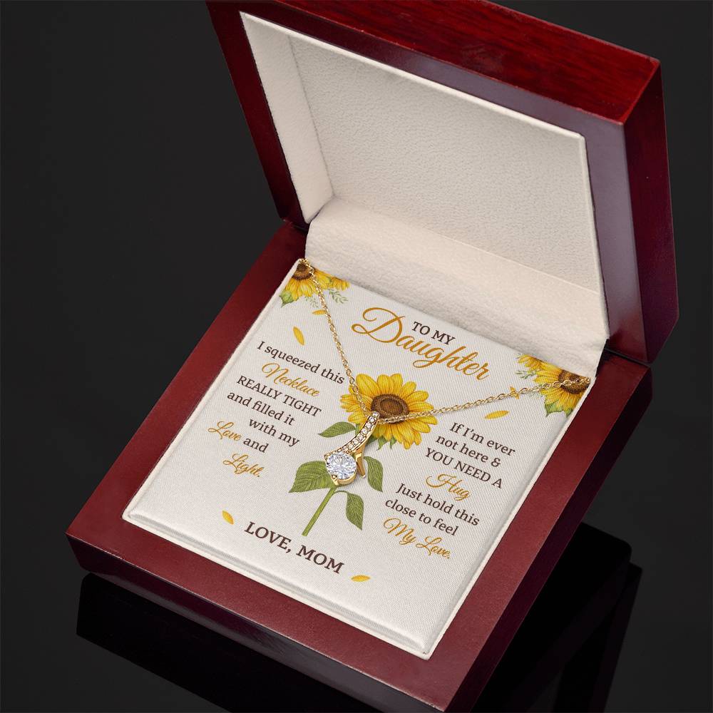 Daughter Alluring Beauty Sunflower  Necklace Gift