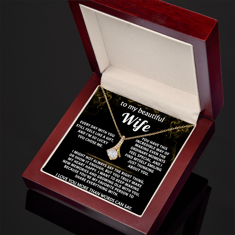 To My Wife Alluring Beauty Necklace Gift