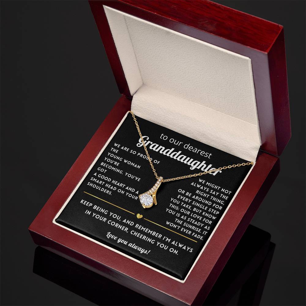 Granddaughter Petite Ribbon Necklace
